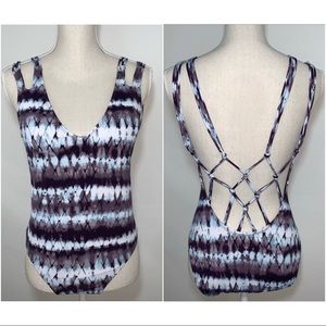 Hobie tie-dye monokini, knotted back